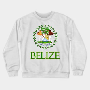 Belize - Coat of Arms Design Crewneck Sweatshirt